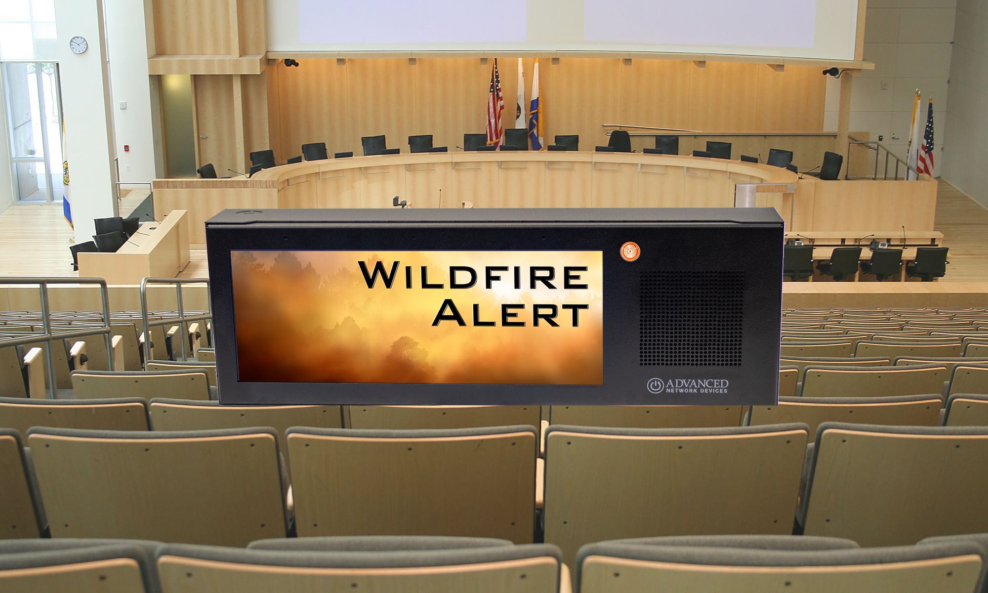 Government Facility with Wildfire Alert on HD IP Display (IPCSHD-MB) government-facility-with-wildfire-alert-on-hd-ip-display