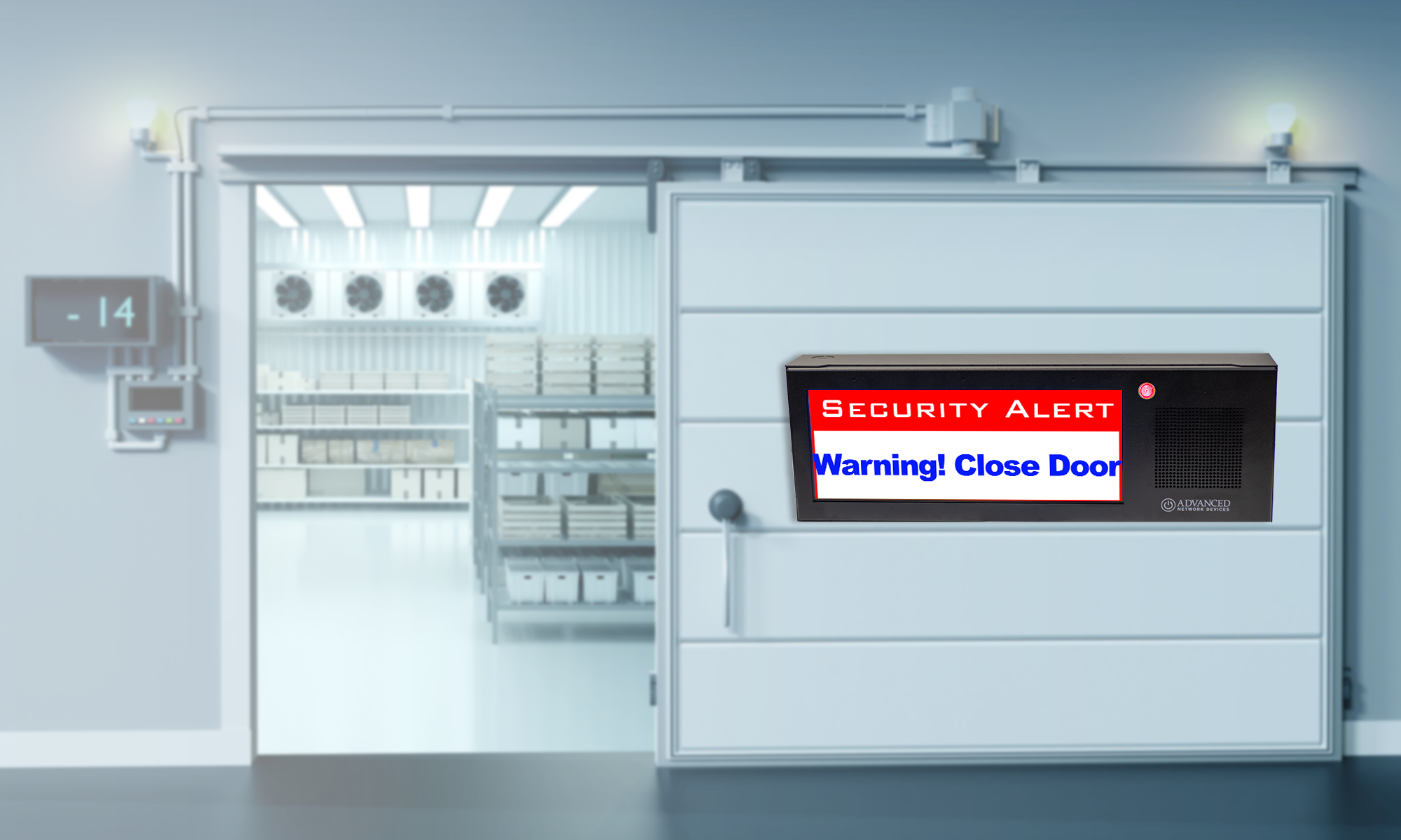 Access Control with Security Alert on HD IP Display (IPCSHD-MB) for Open Door in Industrial Facility access-control-with-security-alert-on-hd-ip-display-for-open-door-in-industrial-facility